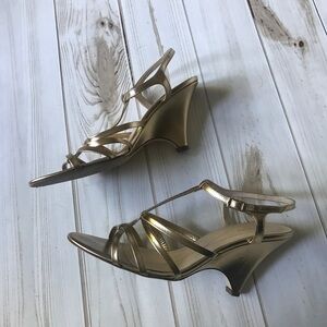Kate Spade Gold Wedges